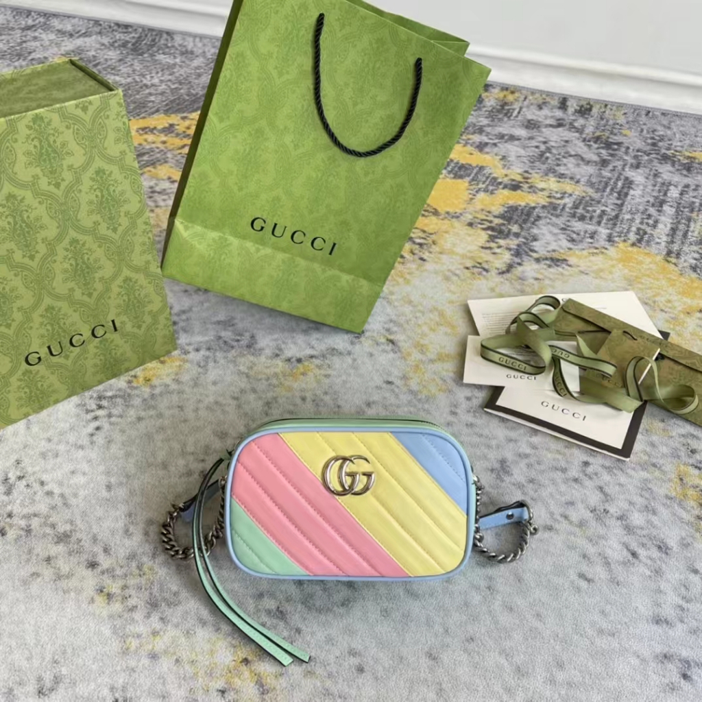 Gucci 448065 Macaron Colored Love Camera Bag