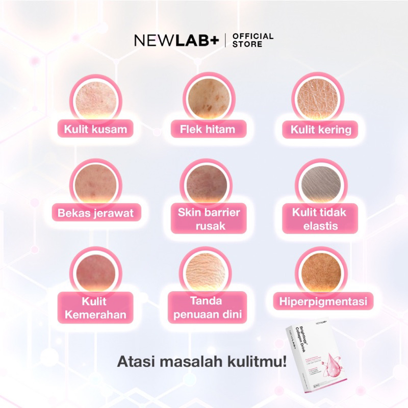 Newlab collagen drink 15 sachet Newlab+ Brightlogy kolagen dan gr gram minuman ori COLLAGEN BRIGHTLOGY powder drink 250gr 255gr 15sachet NEWLAB+ NEWLAB