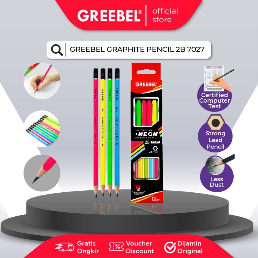 

PENSIL GREEBEL 2B 7027 NEON/PACK