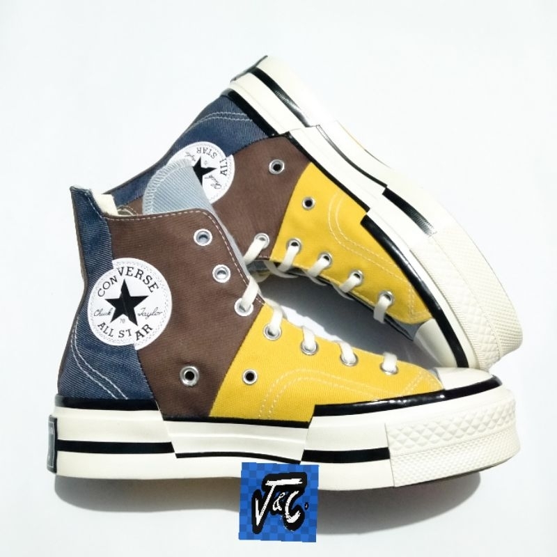 Converse Chuck 70 70s Plus Mixes Split Workwear Material Mashup Denim