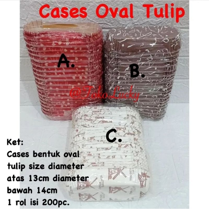 

Cases Ovall Tulip Motif C // Cases Kue Oval Tulip Isi 200pc