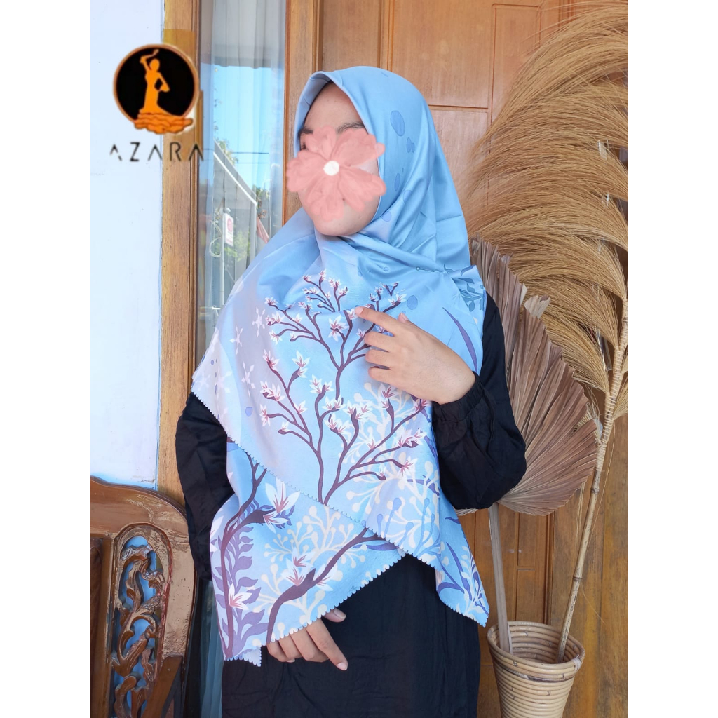 HIJAB SEGI EMPAT OSKARA SYAR'I MOTIF JUMBO 130X130 PART 2 ORI AZARA