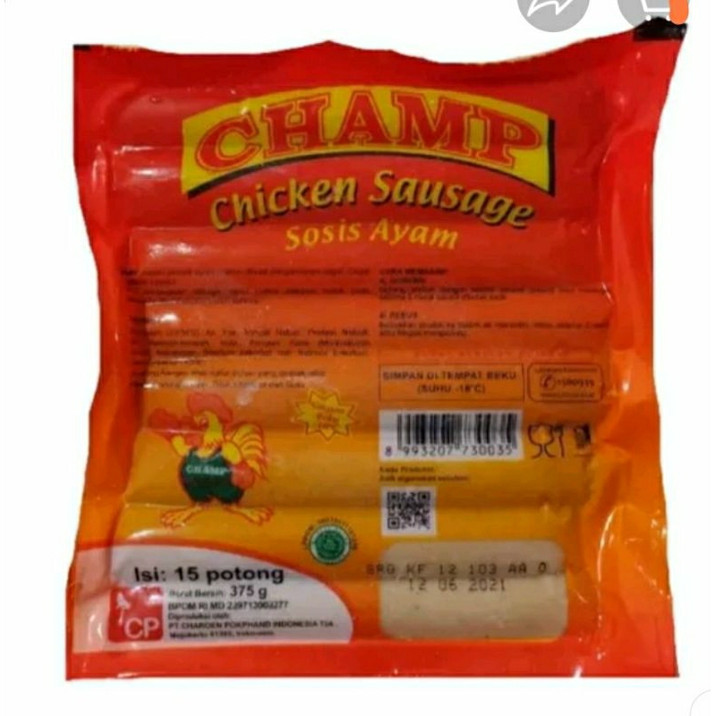 

sosis champ ayam berat 375 gram