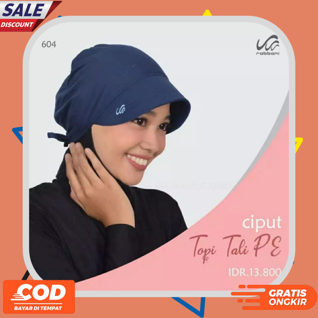 Rabbani Ciput Topi Cepol Tali Anti Budeg Daleman Jilbab