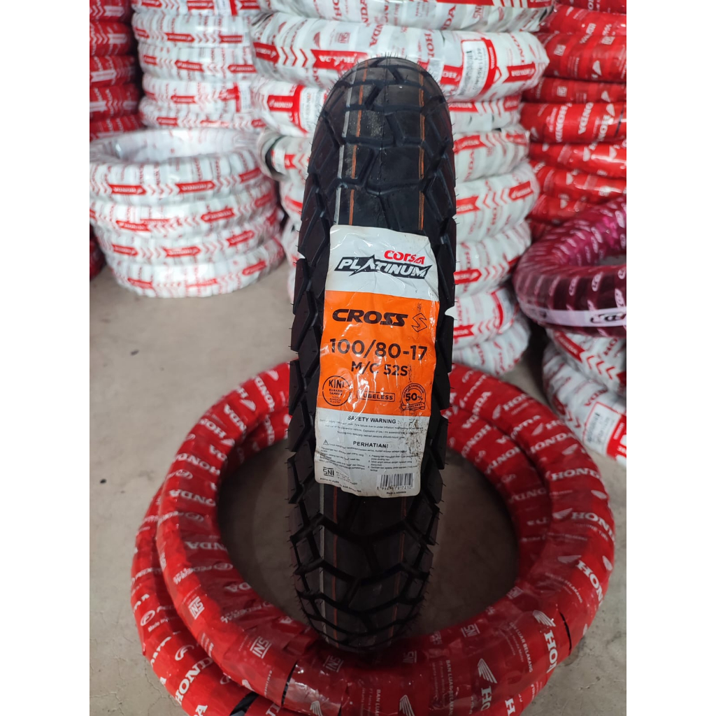 CORSA Ban Motor CBR Ring 17 Uk 100/80-17 Supra GTR/Jupier Mx/Vixion/CBR 150/R15/Byson/Ninja 2 Tak - 