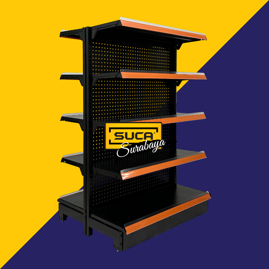 Rak Minimarket Island Gondola T 1.35M 5 Hambalan (Start) - A21 Backplate