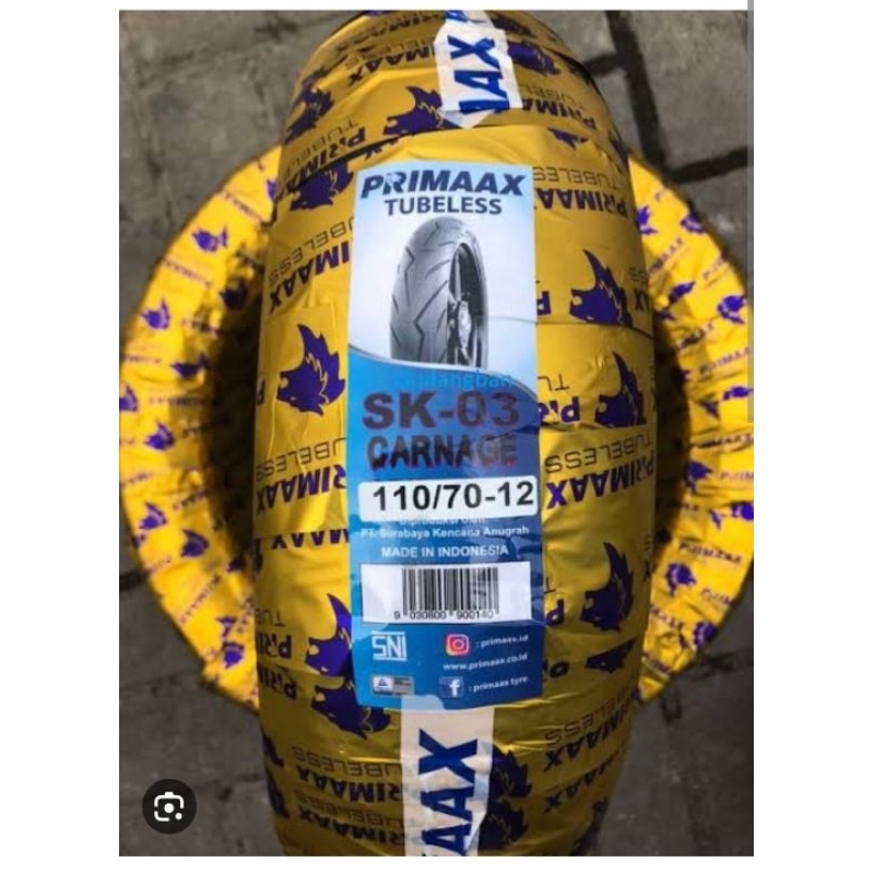 Ban 100/70-12 ,  110/70-12 , 120/70-12 sk03 primaax tubeless. ban fazio scoopy ring 12. sk 03 100 / 