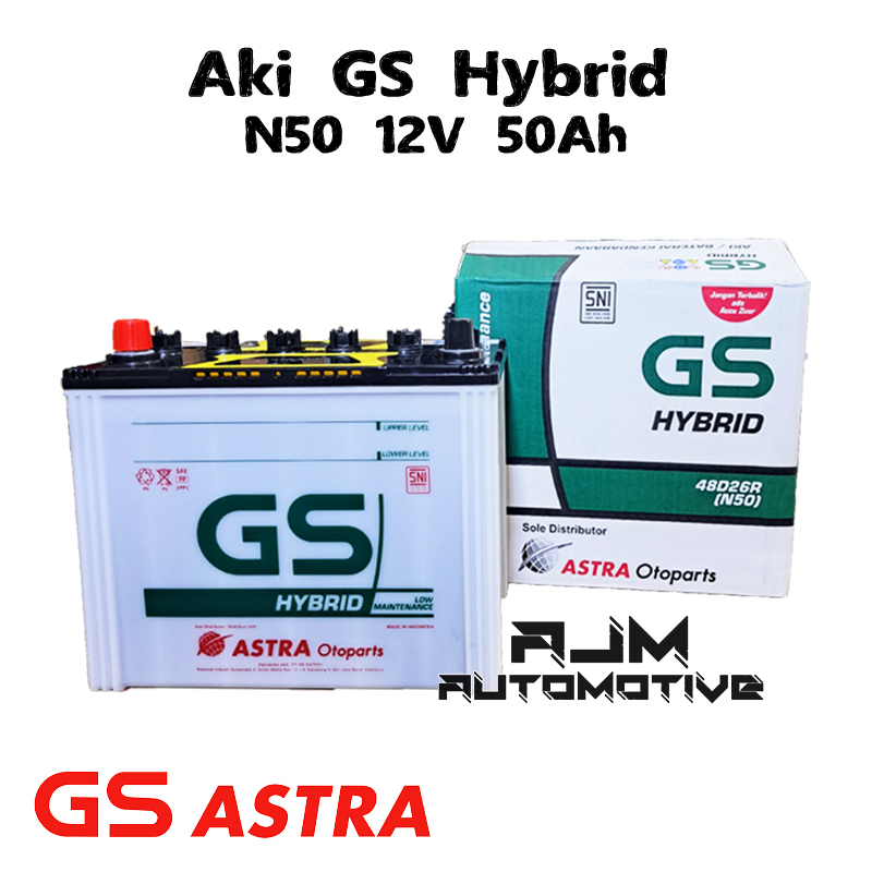 Aki Basah GS Hybrid 48D26R-N50 12V 50Ah