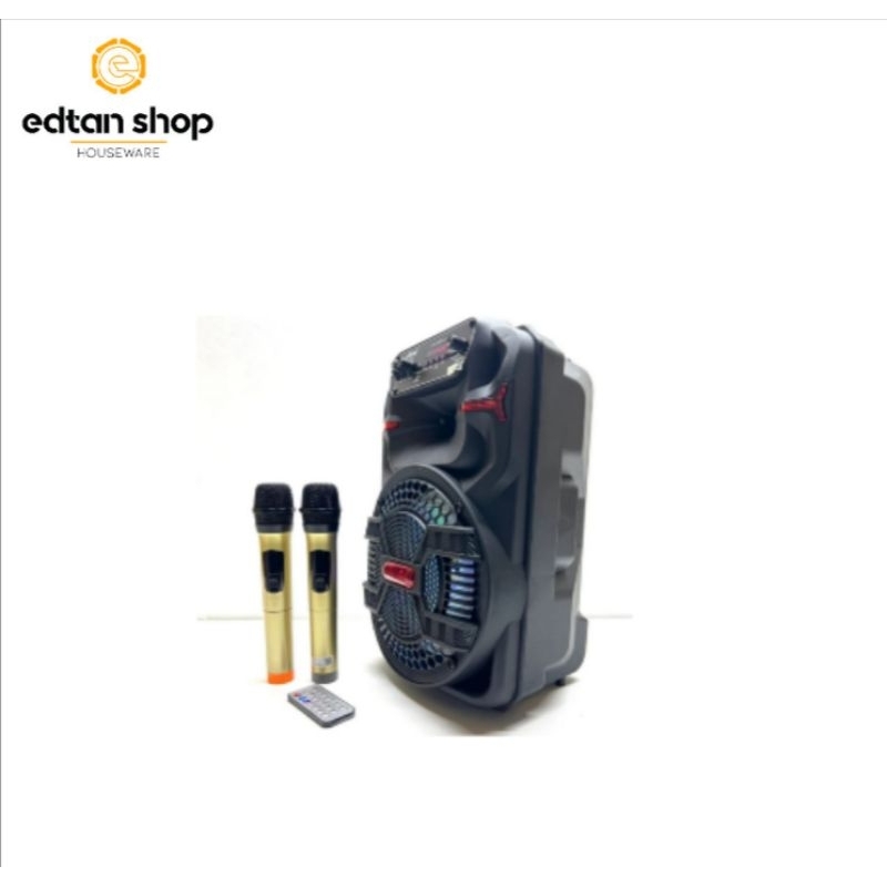 Speaker Trolley DAT DT-809 Portable Wireless Bluetooth Speaker 8inch