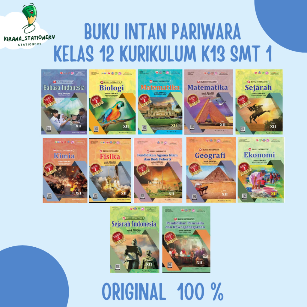 BUKU LKS  PR INTAN PARIWARA KELAS 12 KURIKULUM K13 TAHUN 2022-2023 LKS MURAH