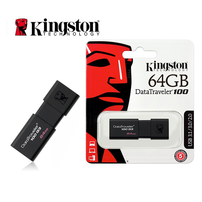 FlashDisk Kingston DT100 G3 64GB - DataTraveler 64 GB USB 2.0