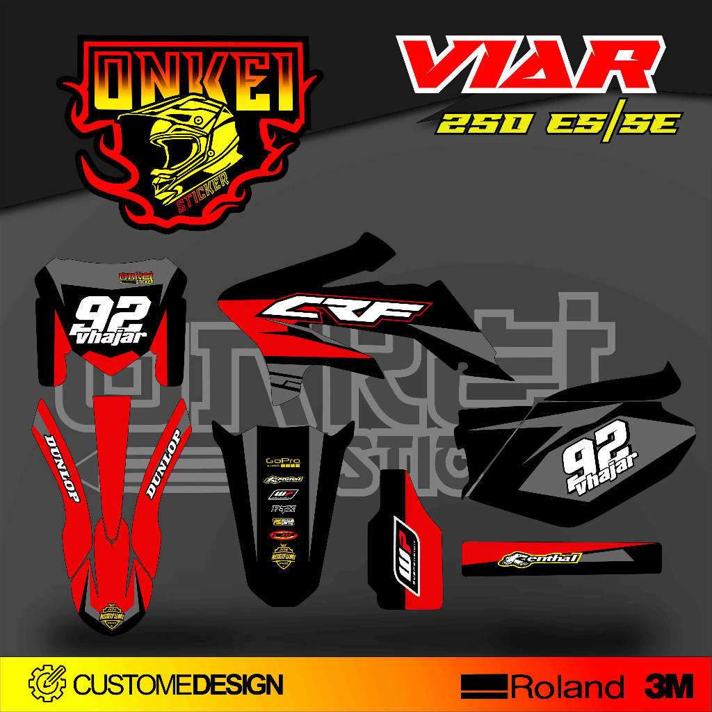 DECAL STICKER VIAR 250 SE/ES SV3