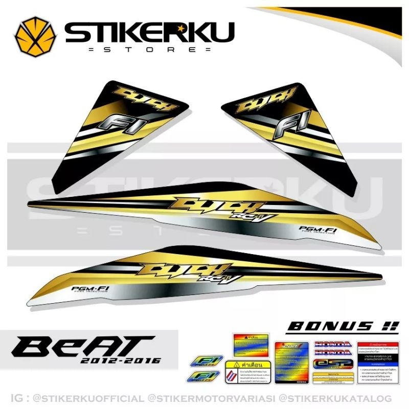 STRIPING NEW HONDA BEAT FI THAILAND / THAILOOK / KONTES / STIKER NEW HONDA BEAT FI 2012-2016 GRAFIS 