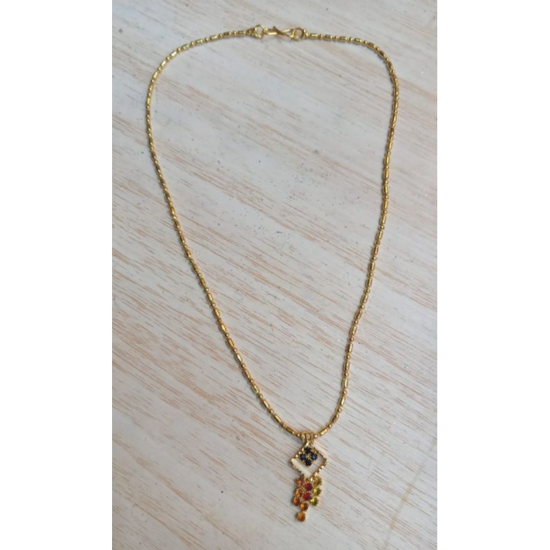 Kalung Liontin India Dubai Lapis Emas Gold Arab Saudi Oleh Oleh Haji Umroh