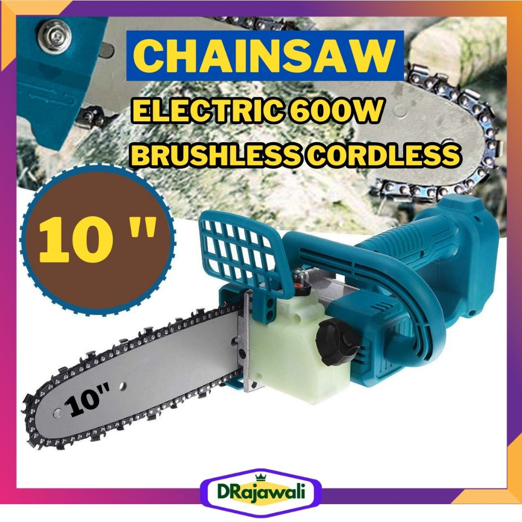 Mesin Gergaji Pohon Graji Pemotong Kayu Mini Ringan Batrai Cas Chainsaw Super Tajam Cordless Senso B