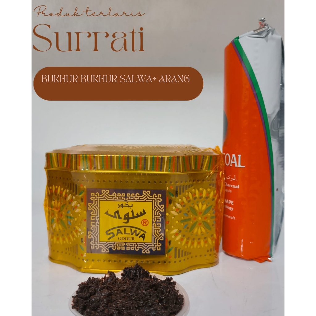 RB Promo BUHUR SURRATI ODOUR SALWA DUPA EMAS BUHUR KALENG KUNING / Bukhur Salwa Bonus Areng Pembakar