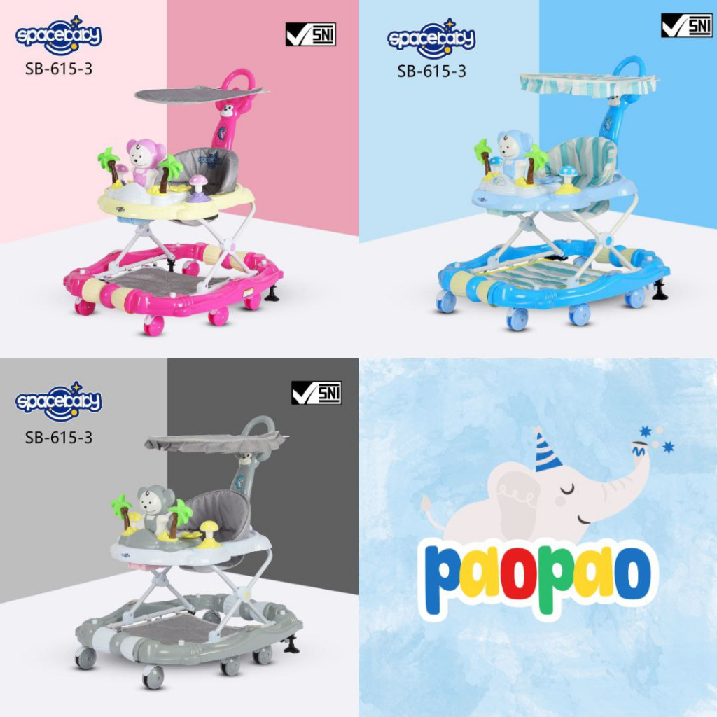 BABY WALKER SPACE BABY SB 615-3 BISA AYUN (MAINAN MONYET PANTAI)