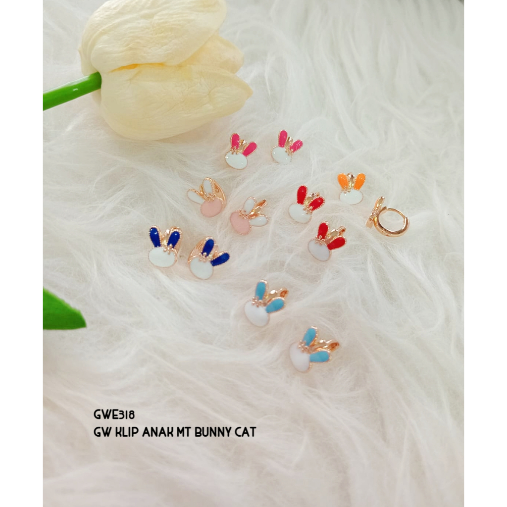 Giwang Klip Anak Emas Xuping Mt Bunny Cat GWE318
