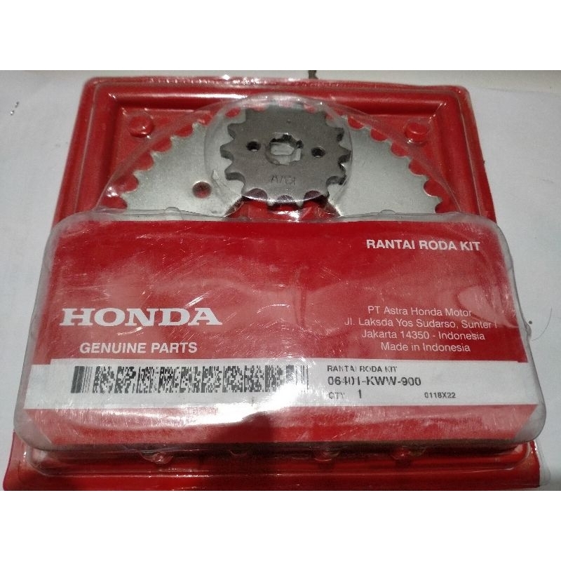 06401-KWW-900 Gir Rantai Roda 1Set Revo 110 2011 2012 New Blade Karbu 06401KWW900