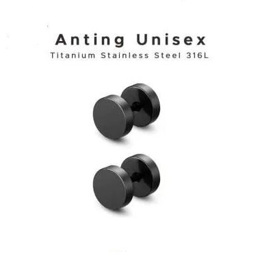 Anting Tindik 100% Titanium Kualitas Tinggi  Roda Pria Dan Wanita