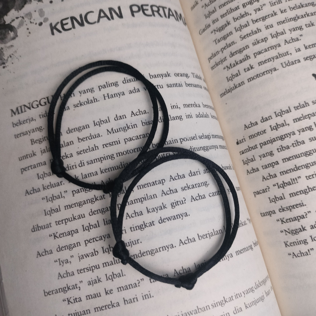 GELANG HITAM POLOS/ GELANG COUPLE / GELANG POLOS/ SLIDING KNOT SIMPLE/GELANG PRIA WANITA