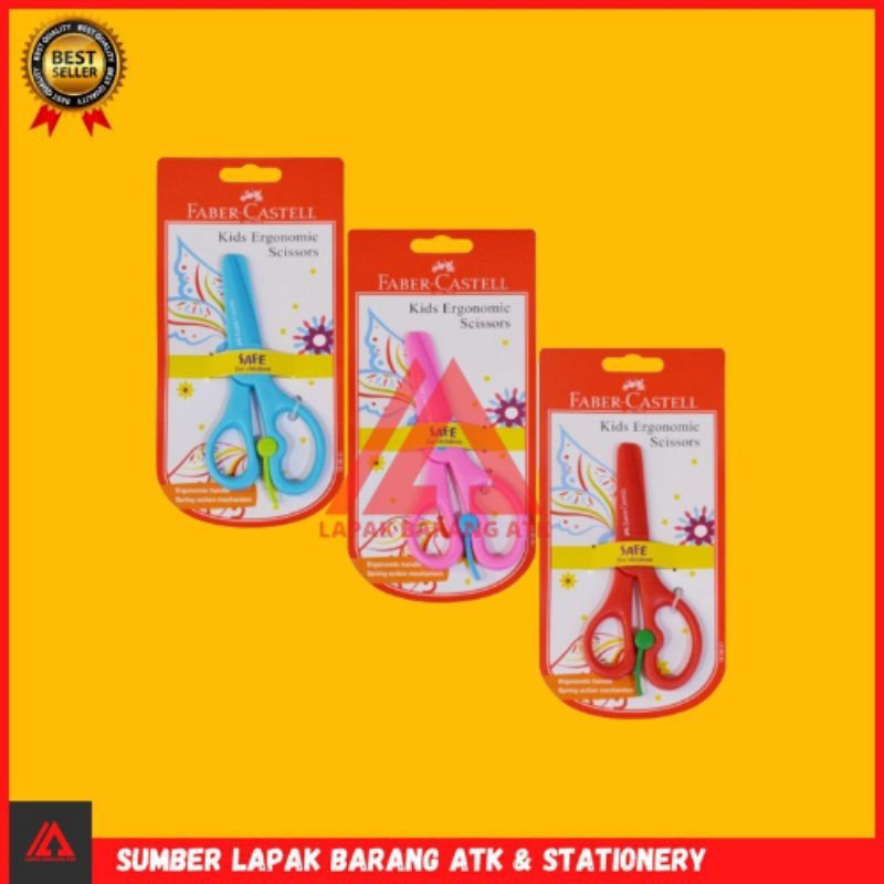 

Gunting anak Kids ergonomis Scissors Faber castell