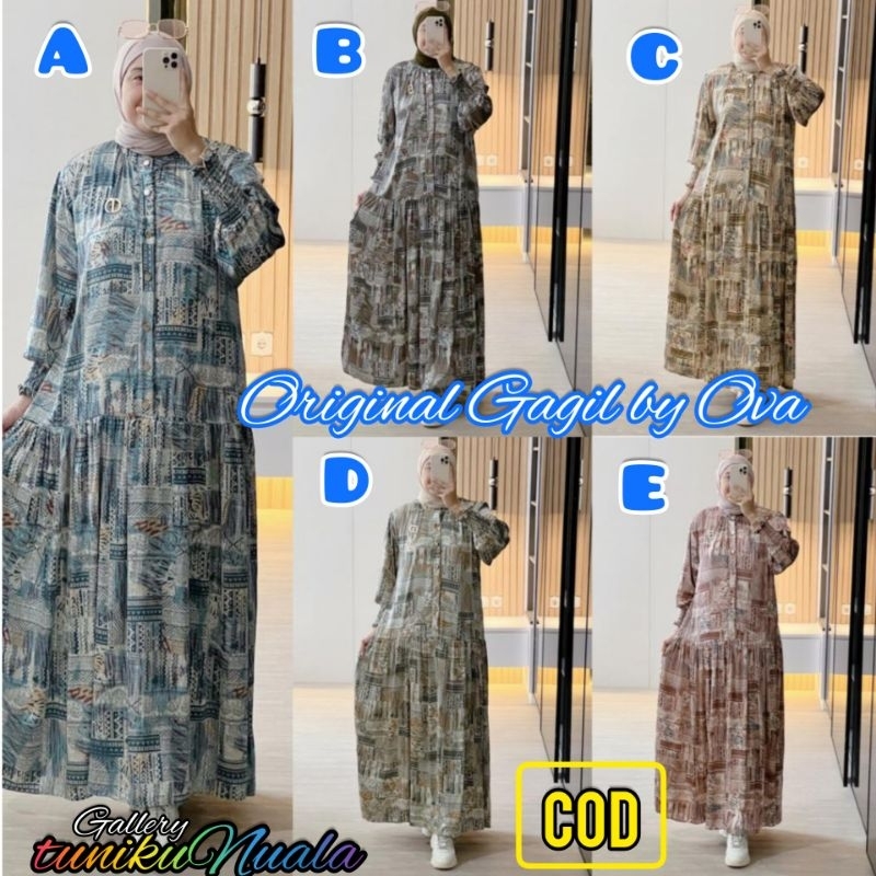 DRESS RUMAIZA DIOR SILK PRINT PREMIUM ORIGINAL GAGIL BY OVA