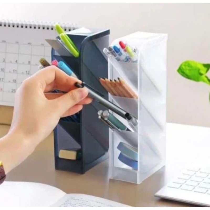 

Rak Kecil ATK 4 Sekat / Rak Meja Serbaguna / Kotak Penyimpanan Alat Tulis Organizer