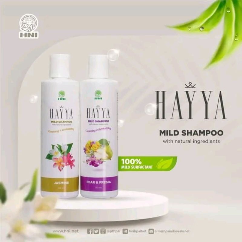 HAYYA MILD SHAMPOO HNI HPAI/SAMPO HERBAL/HITAM BERKILAU/ANTI KETOMBE