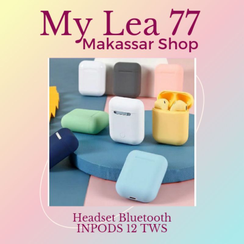 INPODS 12 Headset Bluetooth / Earphone Bluetooth Tws V.5.0 Macaron - Headset Tws V5.0