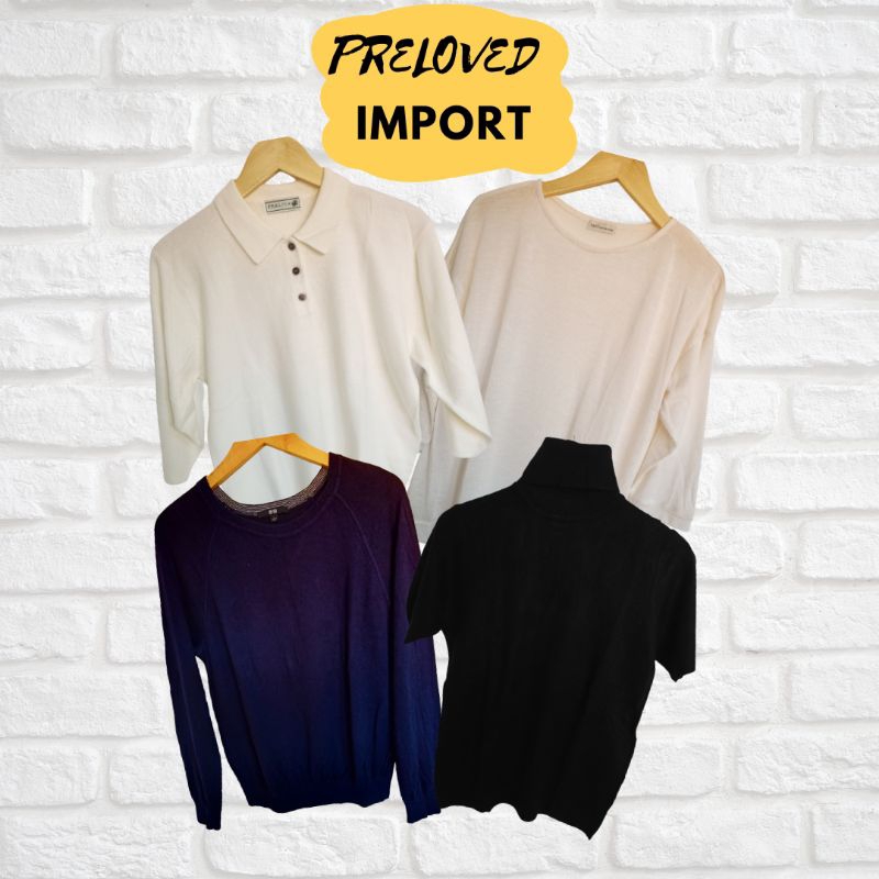 PRELOVED/THRIFT KNIT, VEST, BLOUSE RAJUT KOREAN LOOK