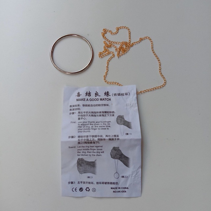 mainan sulap ring - sulap kalung / mainan prank