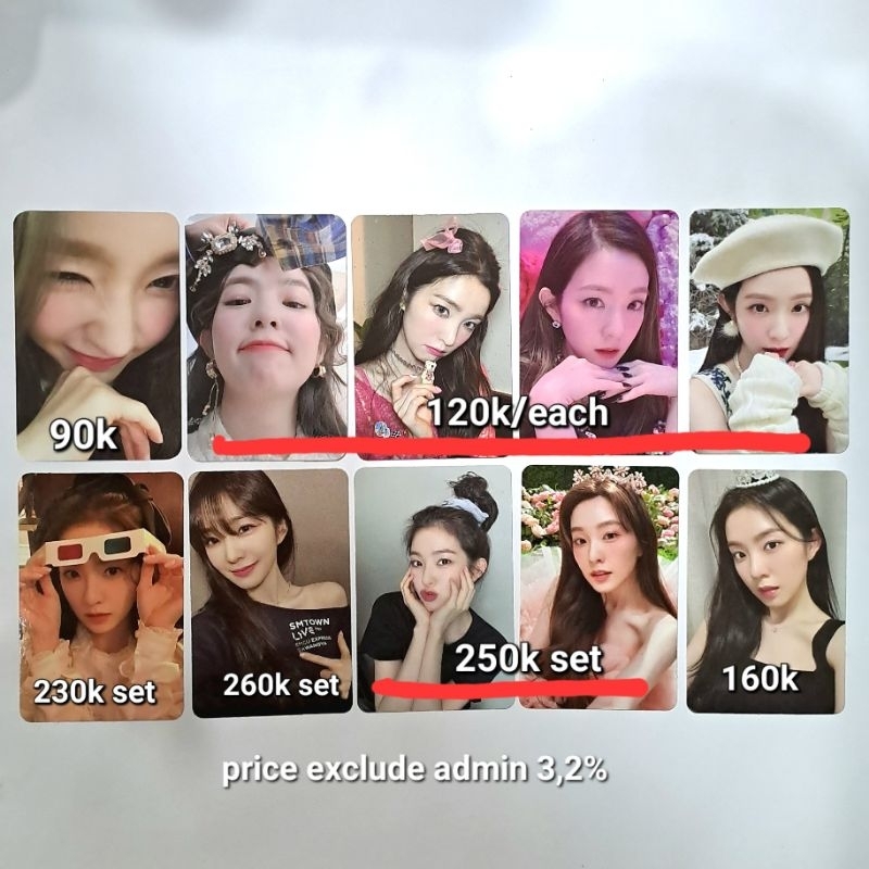 PC Irene Red Velvet (smcu, monster, birthday, pob ktown, ar ticket, queendom)