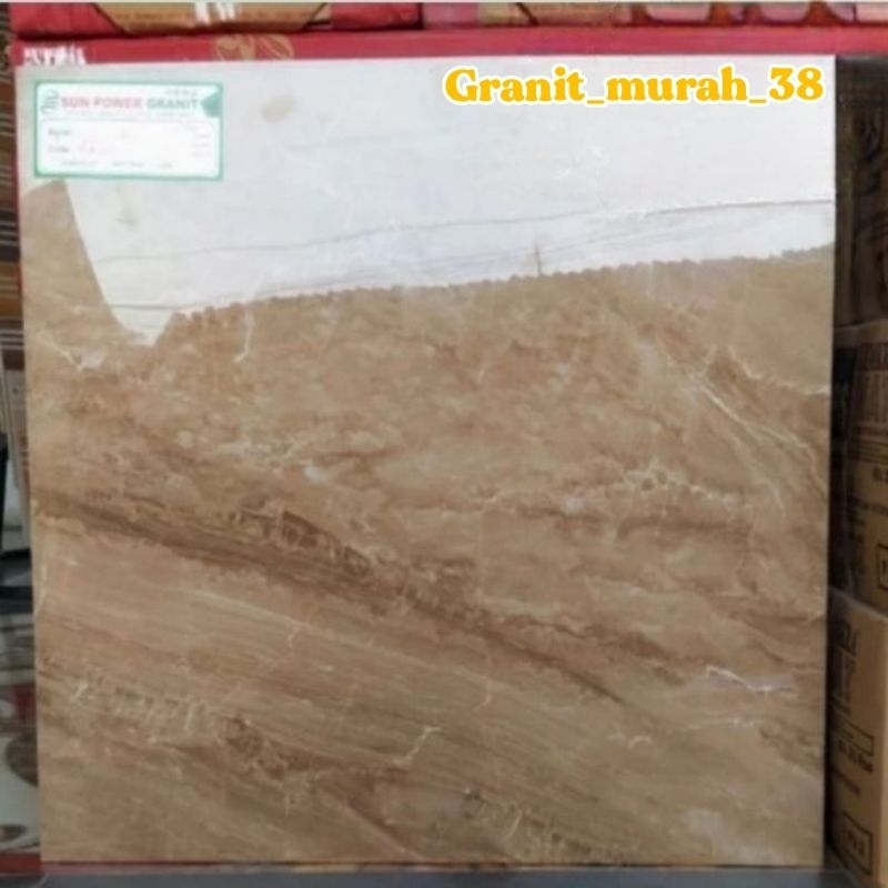 Granit/Lantai/Dinding 60x60 motif marmer Sunpower tekstur Polish