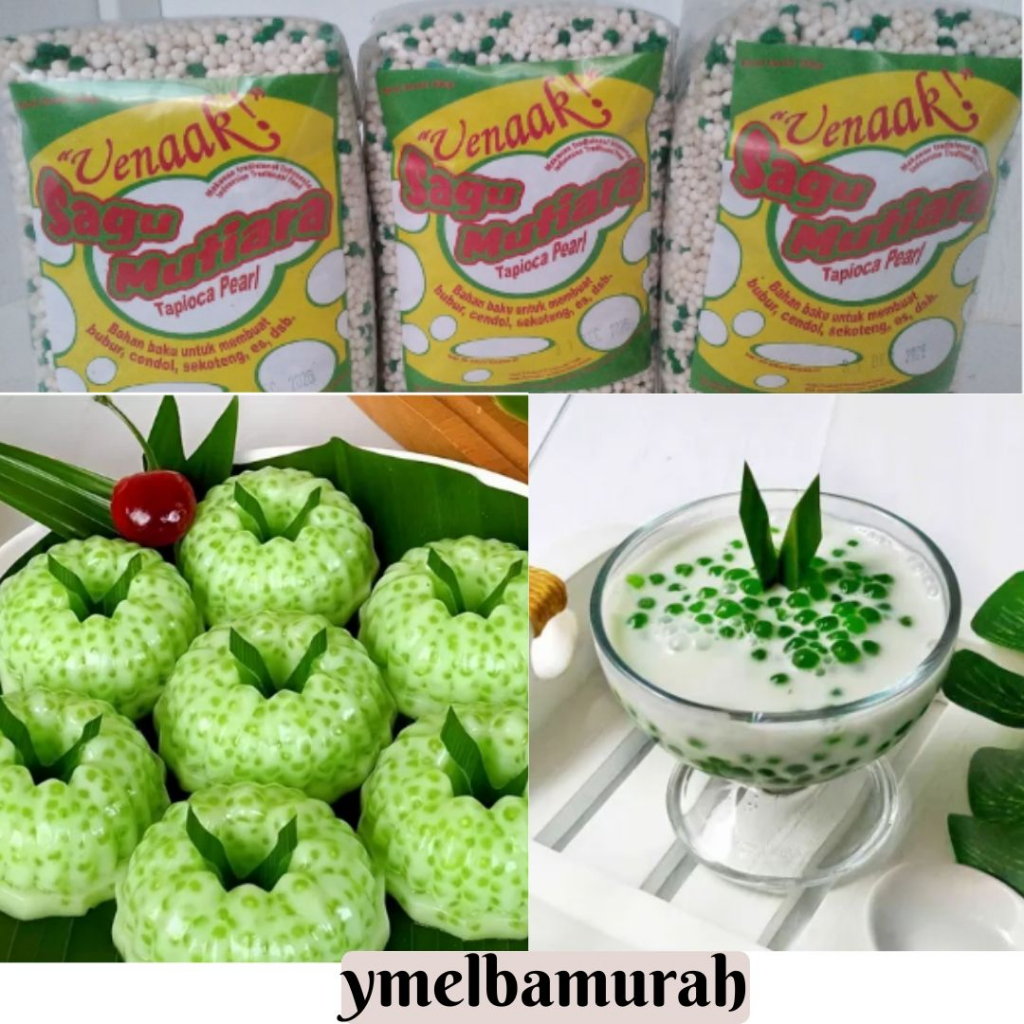

✨ymelbamurah✨Sagu Mutiara HIJAU 500 gram / topping minuman makanan es dingin murah