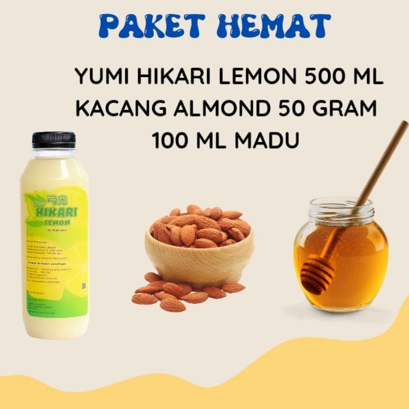 

SARI LEMON MURNI 500 ML BPOM DIET DETOX PELANGSING/ MADU HUTAN MURNI GHOLIBAN / KACANG ALMOND ROASTED SIAP MAKAN..