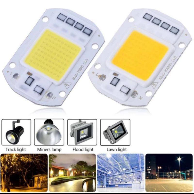 Chip Lampu COB LED Floodlight Sorot 220V 50 Watt