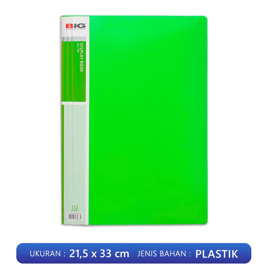 

Map Plastik / Map File / Clear Holder Map Plastik Folio Polos Isi 10 Lembar Seri F4-10-701 Merk Big