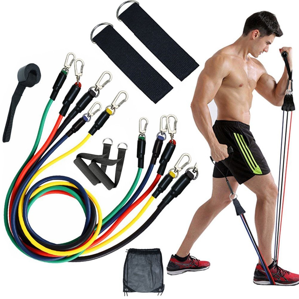 Set Tali Stretching / Resistance Band 11 In 1