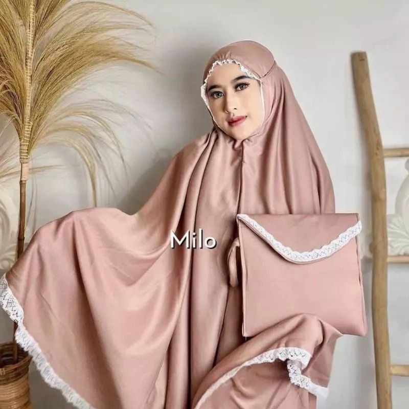Mukena Polos Renda Premium / Mukena Amplop