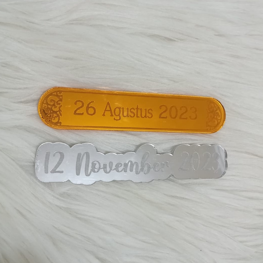 Grafir tanggal/nominal mahar akrilik