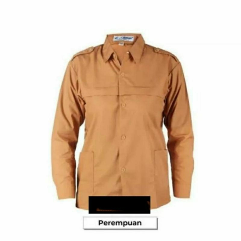 Kemeja Atasan Seragam Pramuka lengan Panjang Wanita Penggalang SD SMP SMA Sekolah