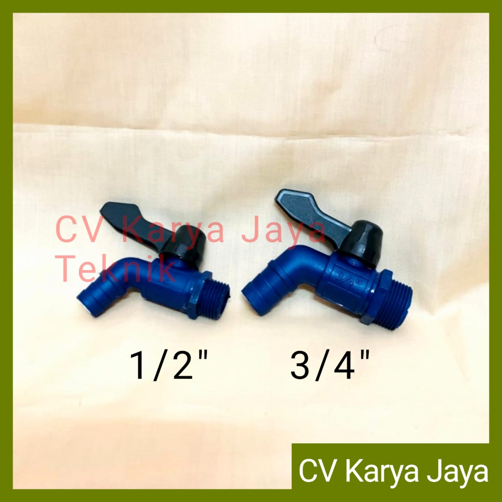 Kran Tembok PVC ½” ¾”  Amico / Kran Air Taman Plastik