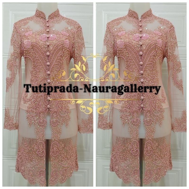 Atasan kebaya payet tunik+longtorso nude termurah bisa COD