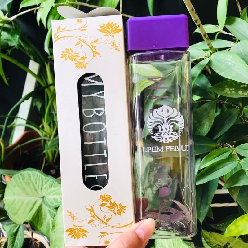 souvenir Tumbler my bottle kotak sablon my bottle persegi sablon custom nama dan logo