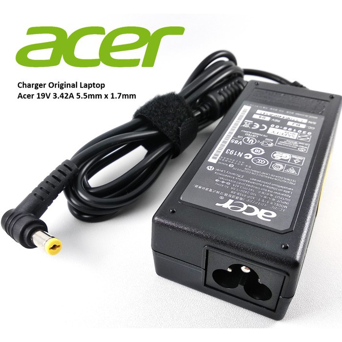 Cas Laptop Acer Original 19v 3.42A 65W Free Kabel Power