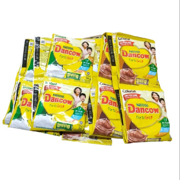 

NESTLE DANCOW FORTIGRO 1 RENCENG/SUSU BUBUK DANCOW PUTIH 26g/COKLAT 38g/SUSU TERLARIS TERMURAH