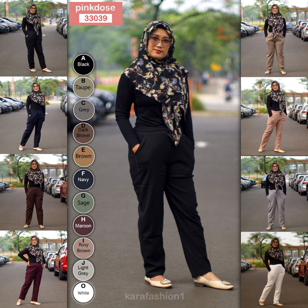 PINKDOSE 33039 || Celana Serut Polos Jumbo 2XL-4XL