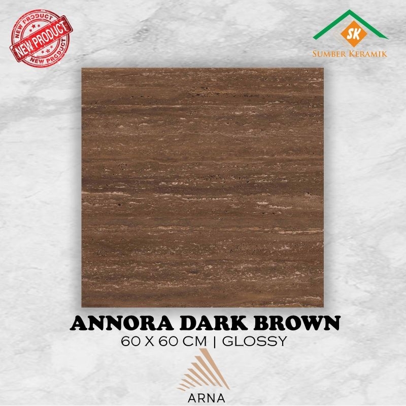 Granite lantai 60x60 Annora dark brown / Arna / Polished