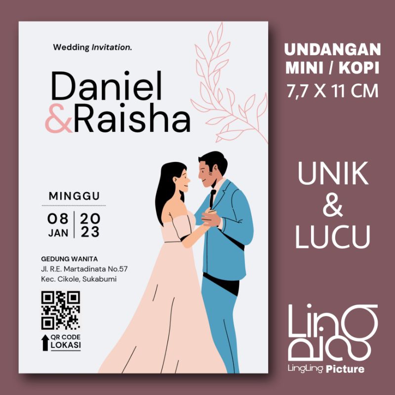 Undangan Pernikahan Mini/Kopi KLASIK, UNIK, VINTAGE